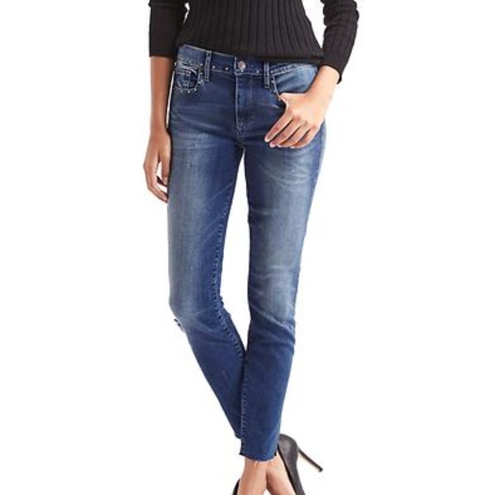 👖GAP NWT, Studded True Skinny Ankle Jeans 30T